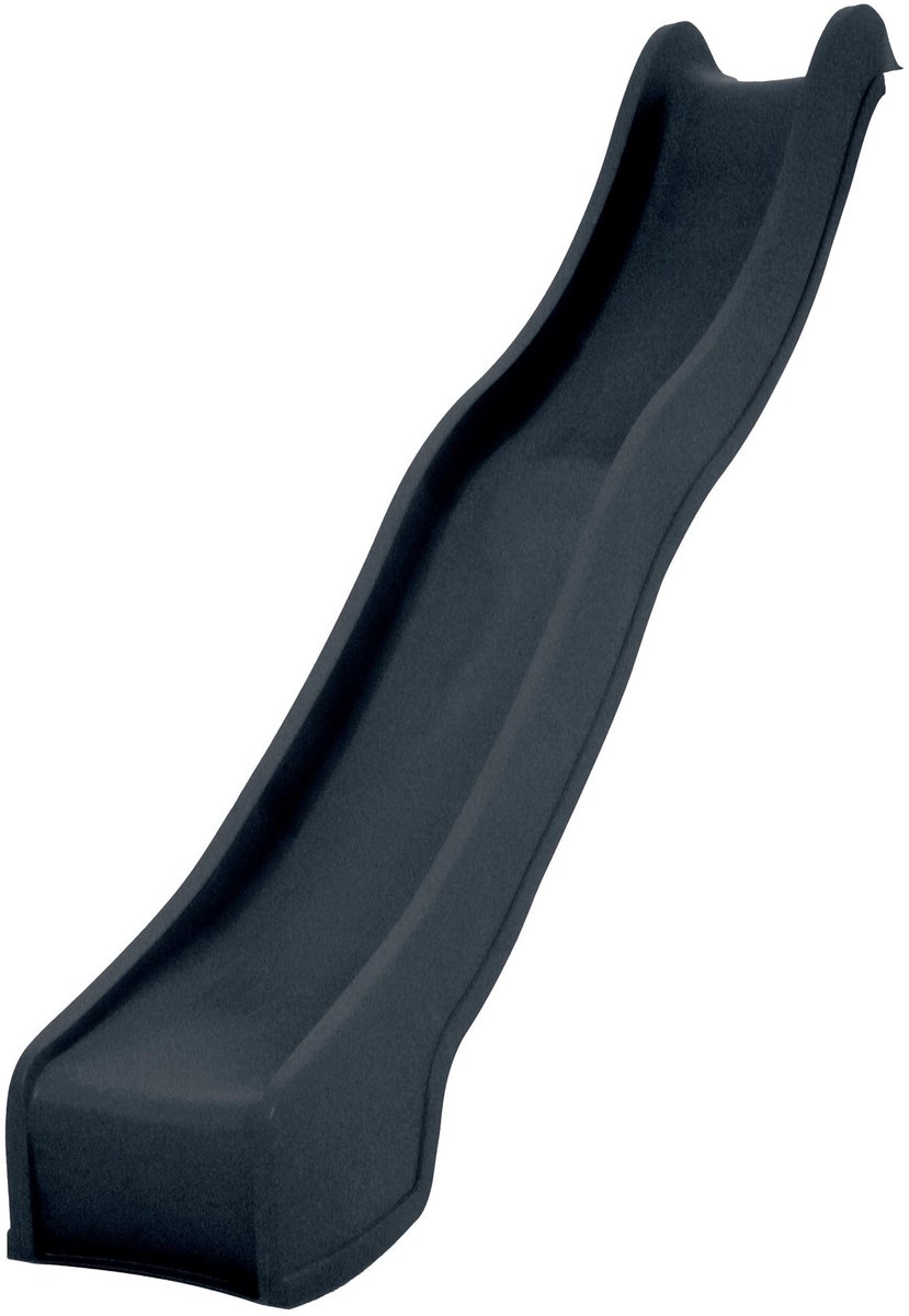 Losse Module   / Afrijzer 3 meter Antraciet voor platformhoogte 150cm | Schuifaf 300cm van HDPE Kunststof voor o.a. Speeltoestel en Speelhuis